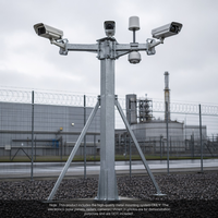Poste de Soporte para Monitor CCTV Inteligente Personalizado - Soporte de Montaje de Acero Galvanizado en Caliente para Infraestructura de Seguridad