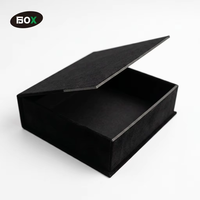 Boîte à bijoux magnétique en carton rigide de luxe de petite taille avec logo personnalisé FUSSEN, doublure en velours anti-rayures