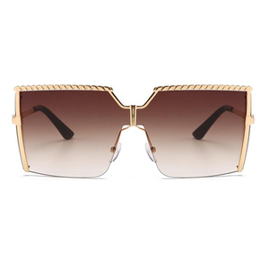 Dames Vintage Surdimensionné Lunettes De <span class=keywords><strong>Soleil</strong></span> De Luxe Marque Gothique Nuances Demi-Cadre Designer Grand <span class=keywords><strong>Soleil</strong></span> - Product Image 3