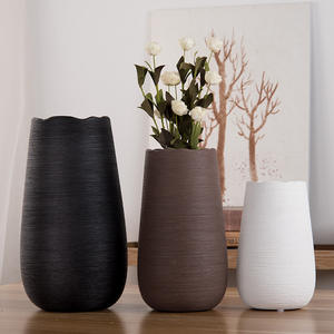Jarrón de mesa de cerámica <span class=keywords><strong>Simple</strong></span> y moderno, entrada creativa para el hogar, sala de estar, mueble de <span class=keywords><strong>TV</strong></span>, decoración, esmalte mate, duradero para Pascua - Product Image 1