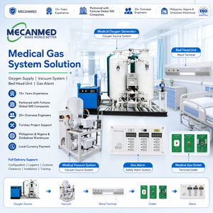 Système de gaz pour tête de lit avec prises d'oxygène, d'air et d'aspiration pour projets de salles d'hôpitaux, fournisseur de dispositifs médicaux Mecanmed Guangzhou - Product Image 2