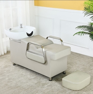 Cheap Hot Selling Modern Leather Shampoo Chair & Shampoo <b>Bed</b> for Beauty Salon and Barbershop-Durable Comfortable - Product Image 6