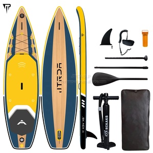 Planche à pagaie <span class=keywords><strong>gonflable</strong></span> JTRDA double couche de <span class=keywords><strong>11</strong></span> <span class=keywords><strong>pieds</strong></span>, fabrication chinoise, capacité 250 kg, pour lacs et rivières, 1 accessoire inclus - Product Image 5