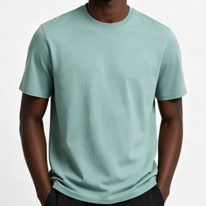 Camisetas de <span class=keywords><strong>Hombre</strong></span> Blancas de Algodón con Logotipo OEM, 250g, Fabricación de Camisetas al por Mayor, Ropa Personalizada con Impresión y Bordado - Product Image 2