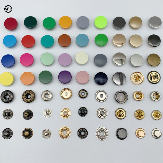 Steel Jeans Buttons and Rivets with Plating Nickel-Free Flatback Metal Snap Buttons for Denim Garments and Clothing