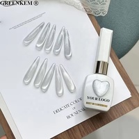 Porcelaine Blanc Oeil de Chat Ultra Fine Gel pour Ongles Perle de Verre Translucide Cristal Argent Flash UV LED Marque Privée Vernis à Ongles Gel