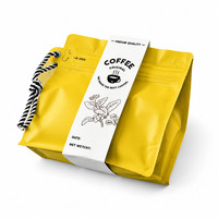 Bolsa de Empaque para Café Personalizada, Ecológica, de 500g, con Fondo Plano, Color Morado Brillante, con Cierre Zip y Logotipo