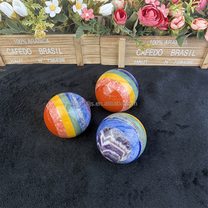 Prix d'usine, sphère de cristal de guérison naturelle, boule spirituelle des sept chakras, cadeau d'affaires, lumière pour la méditation - Product Image 1