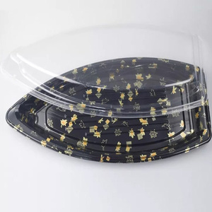 Japanese disposable large plastic sushi boat tray for packing