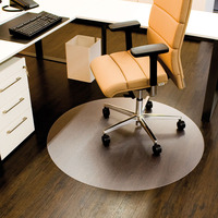 Tapis de chaise de bureau rond transparent - Protection de sol en plastique antidérapante pour sols durs - Tapis de bureau au prix d'usine