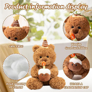 ตุ๊กตาหมีของขวัญวันเกิด ของขวัญโอกาสพิเศษ ตุ๊กตาสัตว์นุ่มนิ่ม ของสะสม น่ารัก 30 ซม. ตุ๊กตาหมีนุ่มมาก น่ากอด - Product Image 4