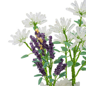 Décoration <span class=keywords><strong>de</strong></span> la vie quotidienne : Vase en pierre <span class=keywords><strong>de</strong></span> quartz clair, pointe <span class=keywords><strong>de</strong></span> quartz, éclats d'améthyste, feuille <span class=keywords><strong>de</strong></span> jade vert aventurine, pour bonsaï - Product Image 4