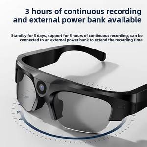 Sınır ötesi akıllı gözlük HD kamera UV400 polarize lensler canlı akışı 128g çok fonksiyonlu çizgi kam asetat <span class=keywords><strong>Lens</strong></span> - Product Image 5