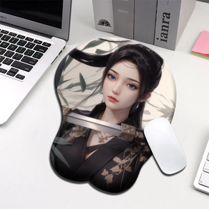 3D Sexy Chest Mouse Pad Sexy 3D Mouse Pad Sexy Girl Gaming Mousepad with Silicone Gel Wrist Rest Office Decor <strong>Comic</strong> Pad - Product Image 2