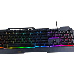 פופולרי עיצוב 104 מפתחות מתכת עם תאורה אחורית משחקי Wired מושעה מואר מקלדת עם יד שאר - Product Image 1