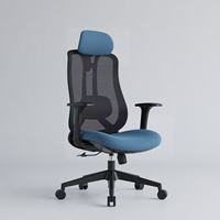 Chaise de bureau ergonomique en maille avec appui-tête réglable, soutien lombaire et mousse haute densité pour le travail sur ordinateur