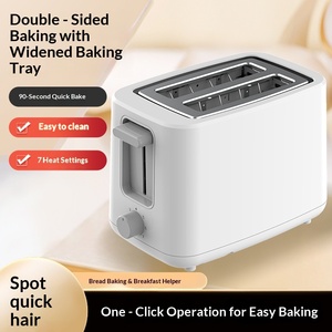 Tostadora Eléctrica Automática <span class=keywords><strong>de</strong></span> 2 Rebanadas, <span class=keywords><strong>de</strong></span> Plástico, con 7 Ajustes, Función <span class=keywords><strong>de</strong></span> Temporizador, Función Mantener Caliente, Uso Doméstico, Idioma <span class=keywords><strong>de</strong></span> Funcionamiento en Inglés, BT025 - Product Image 3