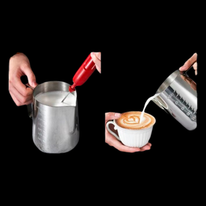 Tasse à fleur de café portable en acier inoxydable 304 à l'échelle double face tasse à mesurer écologique pour le brassage du lait - Product Image 4