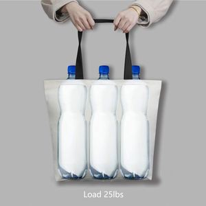Bolsa de Compras Ecológica y Reciclable de Lona, para la Playa o Supermercado, con Asa Larga para el Hombro y Diseño Personalizado - Product Image 4