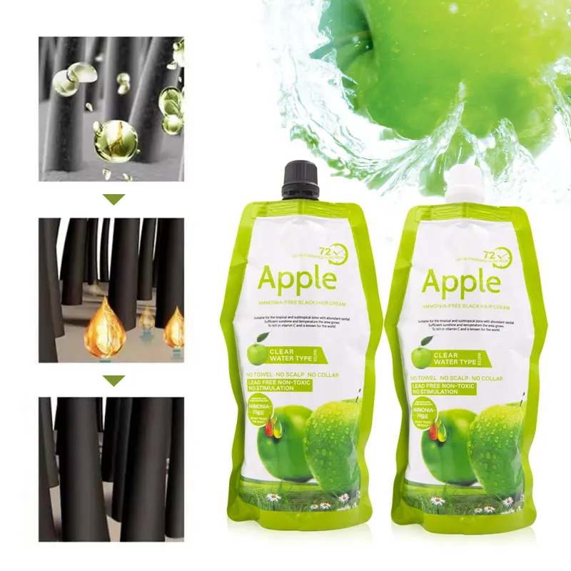 Mokeru Apple Ammonia Free Hair Dye Beauty Care Hair Color No Stick Scalp Lead Free Permanent Hair Cream Dye