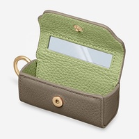Porte-rouge à lèvres personnalisé en cuir PU, mini pochette de maquillage avec miroir, organiseur portable pour baume à lèvres, clip pour sac à main, cadeau