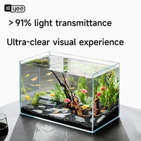 Aquarium en verre super blanc Yee de 20 gallons, réservoir d'eau d'angle droit pour plantes aquatiques, idéal pour la vente en gros en usine