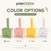 Ensemble de pelle à litière pour chat en plastique avec support et pelle, accessoires de bac à litière faciles à nettoyer pour chats d'intérieur par Pawglobe