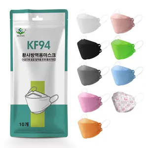 4 Layers KF94 mask Manufacturer custom color 4 Layers filtering respirator Disposable mascarillas cubrebocas KF94 Masker
