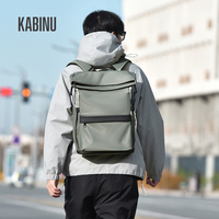 Mochila para Portátil de Gran Capacidad con Cierre Enrollable y Logotipo Personalizado, Múltiples Compartimentos, Mochila para Ordenador, Oficina, Negocios, Viajes