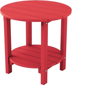 Mesa lateral de doble puerta exterior de madera de polietileno, resistente a la intemperie, adecuada para interiores, balcón, piscina, porche - Product Image 1