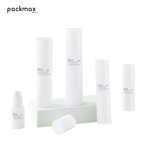 PP 15-100ml white <b>vacuum</b> <b>pump</b> bottle for lotion & toner – straight round cosmetic packaging - Product Image 1