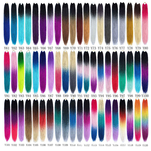 Trecce Senegalesi Sintetiche Ombre da 24'' per Acconciature Crochet, <span class=keywords><strong>Extension</strong></span> Capelli Sottili per Donne - Product Image 3
