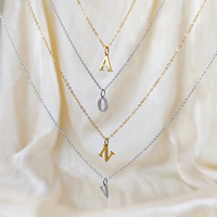Collier EManco plaqué or, chaîne câble minimaliste, pendentif lettre R, bijoux pour femme, usage quotidien et soirée, fourniture de bijoux