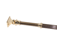 Balustre d'escalier en cristal de luxe, poteau de rampe d'escalier en métal bronze antique, colonne décorative pour intérieur de villa