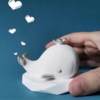 Diffuseur d'arôme pour voiture en forme de baleine bleue, clip de ventilation moderne, motif animal de dessin animé mignon