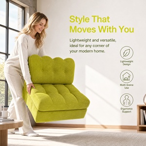 Sillón Cama Convertible Moderno de Tela Verde, Sofá Cama Individual Extraíble, Mueble Multifuncional para Ahorrar Espacio en la Sala de Estar - Product Image 4