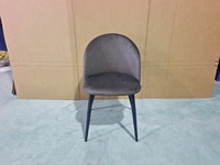 Chaises modernes à structure métallique pour salle à manger, chaises de salle à manger rembourrées en velours