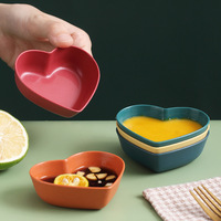 Schattige Kruiderij Gerechten Snack Serveren Gerechten Dompelen Kom Tarwesaus Kruidenschotel Mini Hartvorm