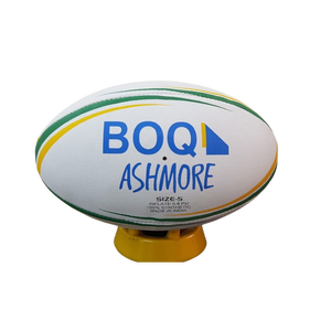 Balón de Rugby duradero para todo tipo de clima, talla 5, diseño con súper agarre cosido a mano, caucho PU, versátil y de larga duración - Product Image 2