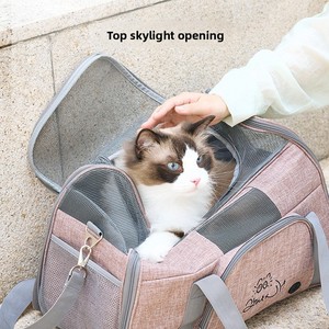 Transportín de Viaje para Perros y Gatos de Tela Oxford Transpirable con Malla, Amplio Espacio, Bolsa de Transporte para Mascotas que Evita el Efecto de Vapor CWB001 Hecho en China - Product Image 4