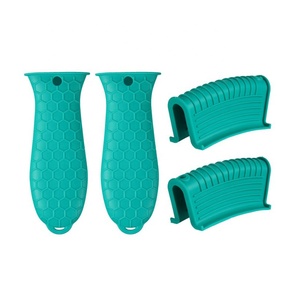Silicone hỗ trợ nhiệt xử lý chủ đối với gang nồi xử lý tay áo Non-Slip cao su Bìa Set nhiệt cách điện Hot <span class=keywords><strong>Pot</strong></span> Grip - Product Image 6
