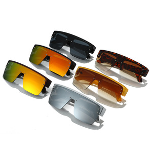 Nouvelles Lunettes de Soleil de Sport de Luxe Unisexe à Demi-Monture Grande, Style Vintage Carré, Protection UV avec Verres Réfléchissants - Product Image 2