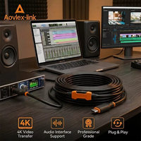 Cable de Extensión USB 3.0 Personalizado de 10 m, Macho Tipo A a Macho Tipo C con Fuente de Alimentación