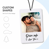 Désodorisant de voiture personnalisé en papier avec portrait, carte parfumée suspendue avec logo, impression couleur recto-verso