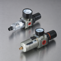 Régulateur de pression de filtre à air série AW2000 AW3000 AW4000 AW5000 en alliage d'aluminium avec manomètre et valve de purge