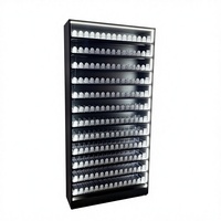Étagère d'exposition pour cigarettes LED pour boutique de tabac - Vitrine en métal/fer durable avec étagères
