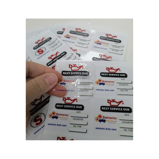Custom Car Window for Oil Change Service Writable Transparent Static Film Sticker