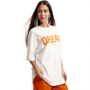 Camiseta Gráfica Premium para Mujer, Ligera, de Algodón Jersey, Estampada, Moda Casual, Diseño Personalizado, Fabricante OEM ODM - Product Image 5