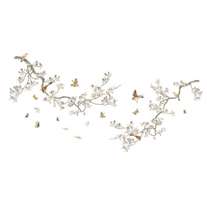 Autocollants muraux en forme de <span class=keywords><strong>branche</strong></span> <span class=keywords><strong>d</strong></span>'<span class=keywords><strong>arbre</strong></span> fleuri, <span class=keywords><strong>d</strong></span>écoration de fond de salon, papier peint avec oiseaux et papillons, <span class=keywords><strong>d</strong></span>écoration <span class=keywords><strong>d</strong></span>'intérieur, autocollants <span class=keywords><strong>d</strong></span>écoratifs - Product Image 6