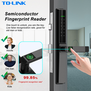 IP65<span class=keywords><strong>สแกน</strong></span>ลายนิ้วมือระบบไฟฟ้ากันน้ำรหัสดิจิทัล ttlock ttuya ตัวล็อคประตูอลูมิเนียมบานเลื่อนอัจฉริยะแบบบาง - Product Image 4